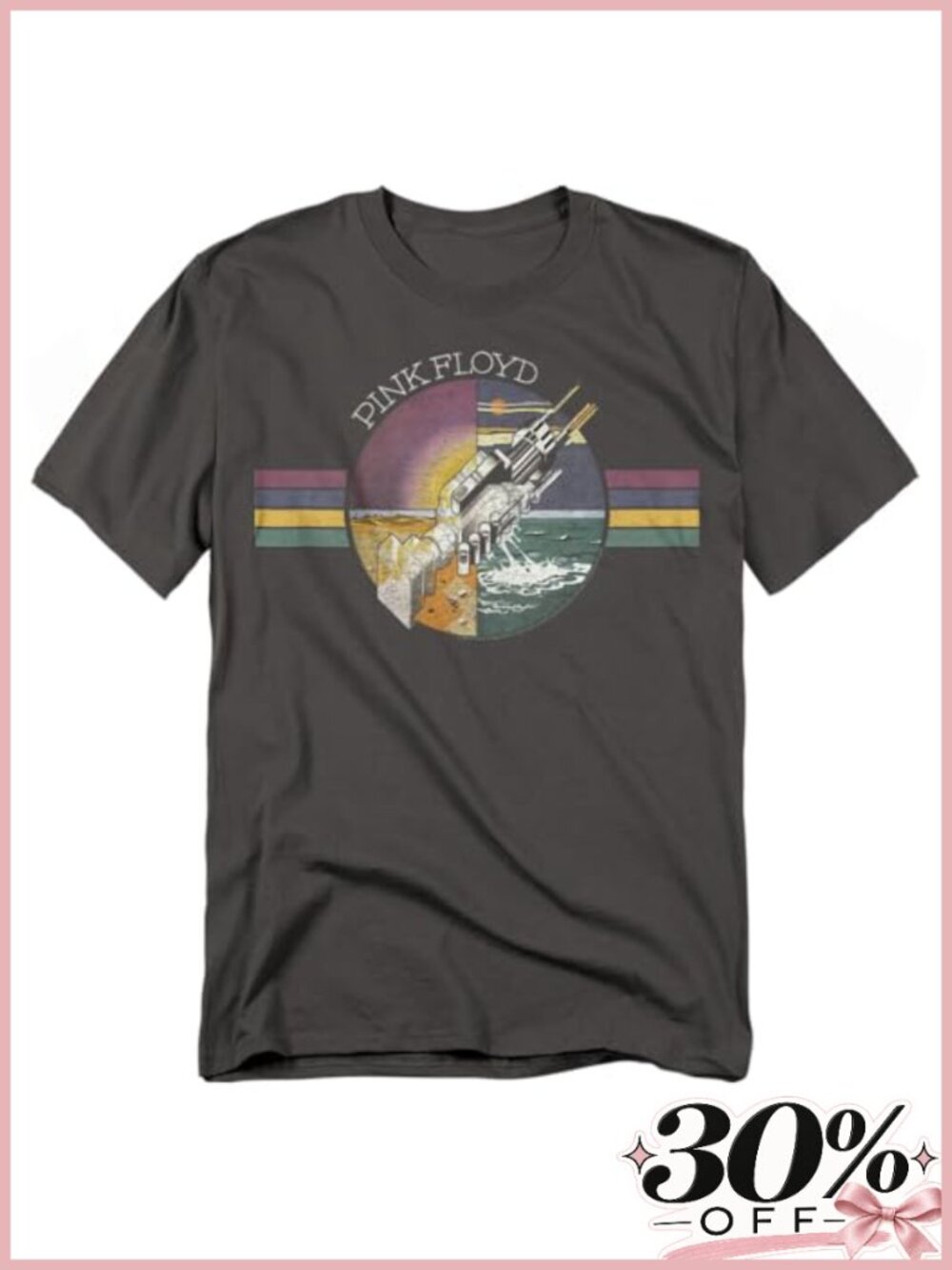 Pink Floyd Wish You Were Here Album Cover Cotton Graphic Tee